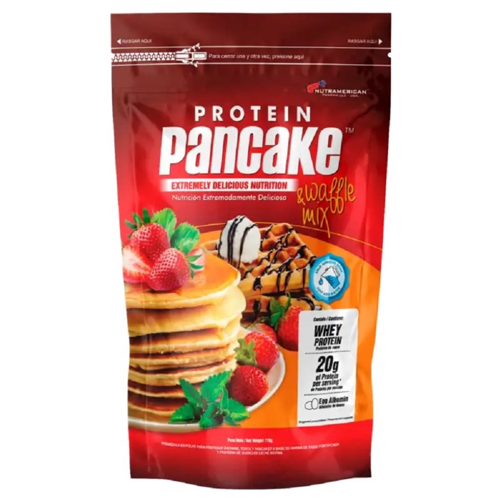 Protein Pancake 1.69 LB Pancakes + Waffles + Crepes NUTRAMERICANPHARMA Bolsa x 1.69 Lb (770g) 