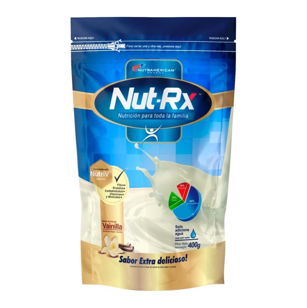 Nut-Rx 400 gr Multivitaminico NUTRAMERICANPHARMA Bolsa x 0.88 Lb (400g) 