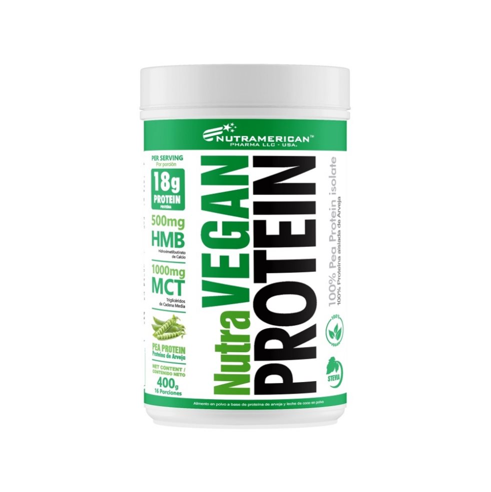 Vegan Protein 400 g Proteina Aislada de Arveja NUTRAMERICANPHARMA Tarro x 0.88 Lb (400g) 