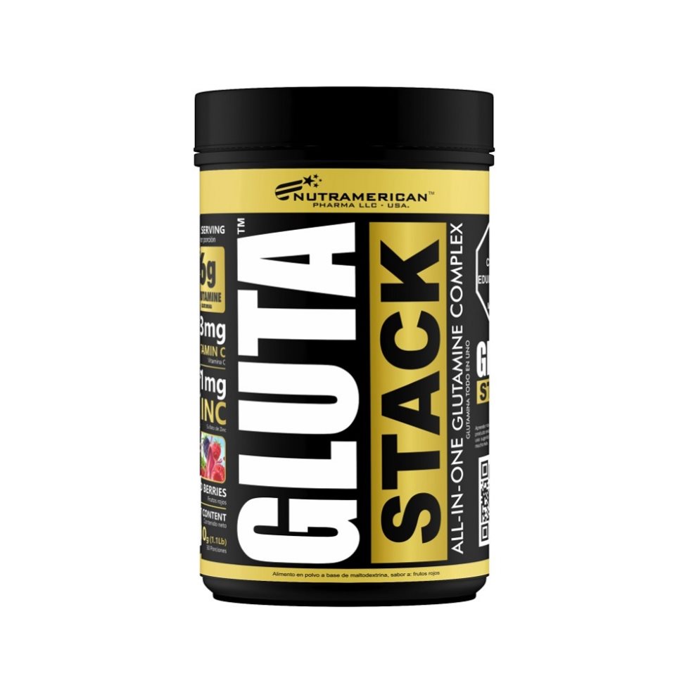 Gluta Stack 1.1 LB Glutamina NUTRAMERICANPHARMA Tarro x 1.1 Lb (510g) 