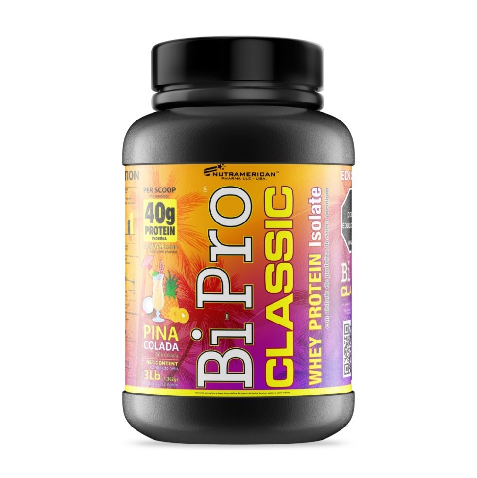 Bipro Piña Colada 3 lb Proteina NUTRAMERICANPHARMA Tarro x 3 Lb (1362g)  