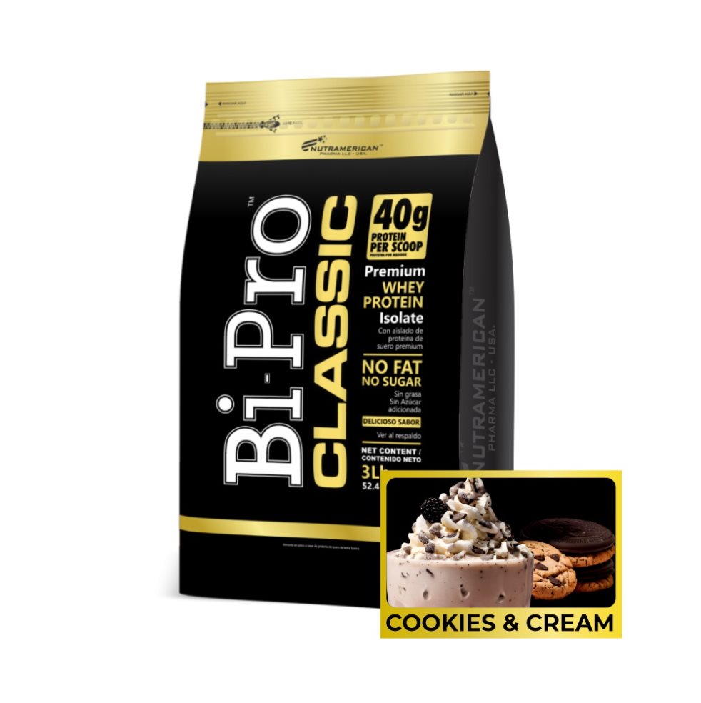 Bipro Cookies and Cream 3 lb Proteina NUTRAMERICANPHARMA Tarro x 3 Lb (1362g)  
