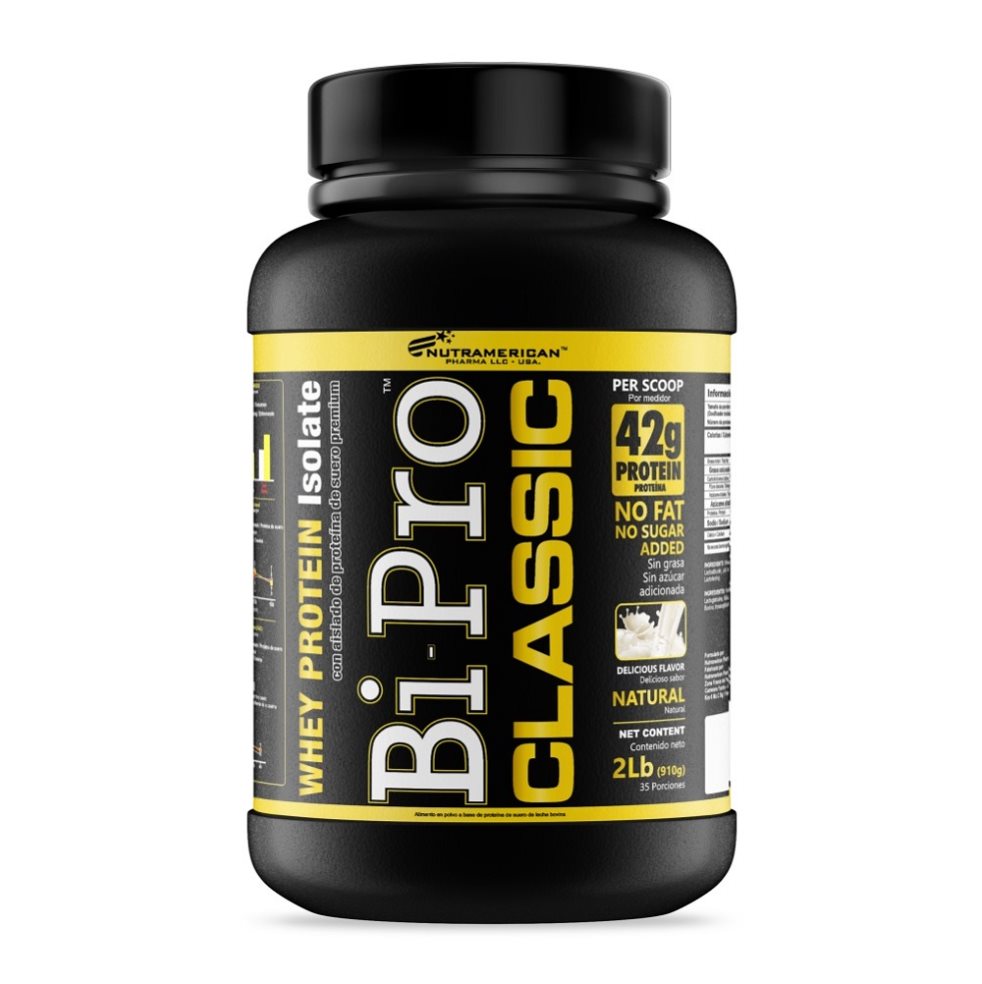 Bipro Classic Natural 2 lb Proteina NUTRAMERICANPHARMA Tarro x 2 Lb (910g) 