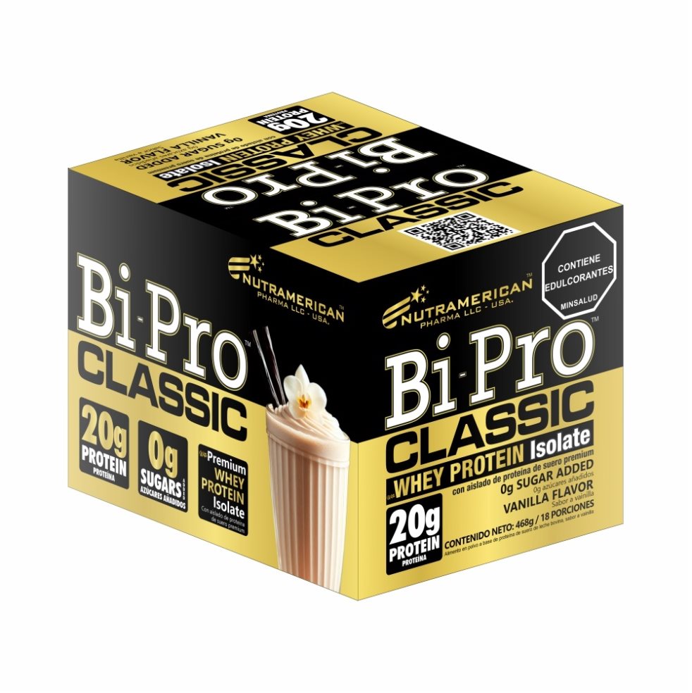 Bipro Classic Vainilla 468 G 18 Sobres Proteína Nutramericanpharma Caja X 18 Sobres C/u 26g 1 Lb