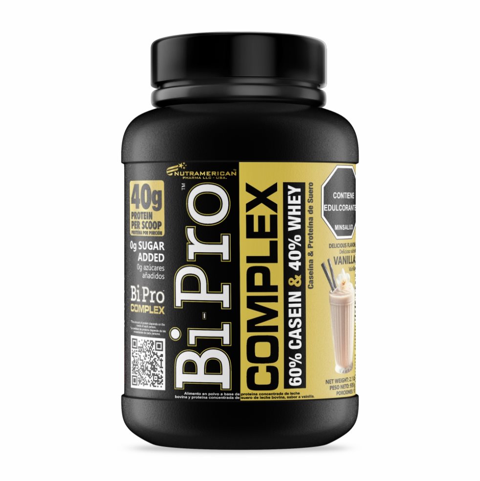Bipro Complex 2.1 lb Caseina + Proteina NUTRAMERICANPHARMA Tarro x 2.1 Lb (935g) 