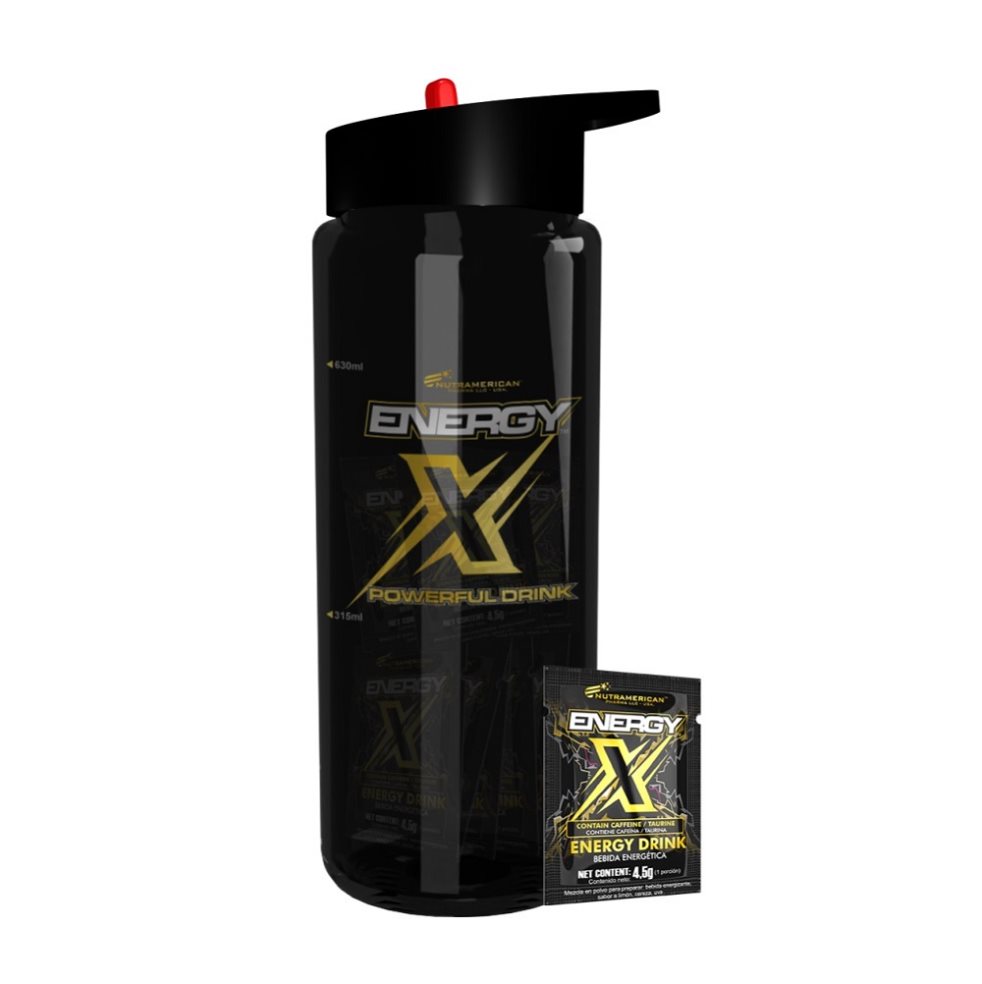 Energy X 112.5 gr Bebida Energizante y Pre entreno NUTRAMERICANPHARMA Termo x Tarro X 25 Sobres C/U 4.5g 0.2 Lb (112.5g) 