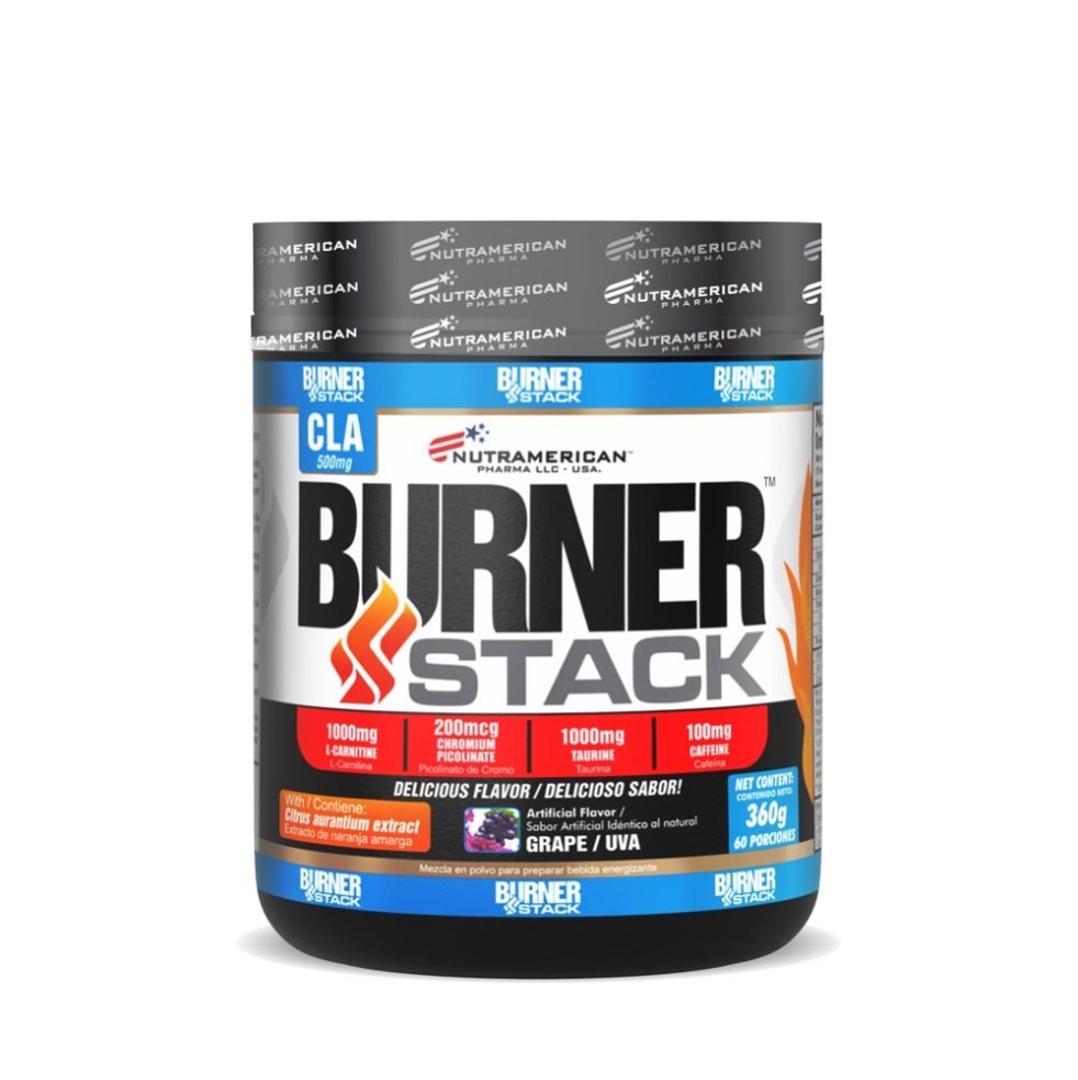 Burner Stack 0.8 LB Movilizador de Grasa + Pre entreno NUTRAMERICANPHARMA Tarro x 0.8 Lb (360g) 