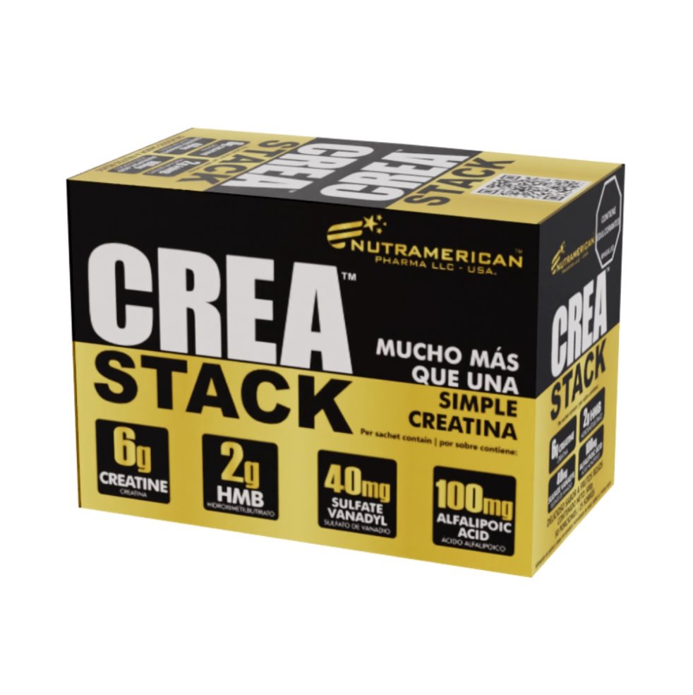 Crea Stack 1.3 LB Sobres Creatina NUTRAMERICANPHARMA Caja x Caja X 25 sobres C/U 20g 1.3 Lb (600g) 