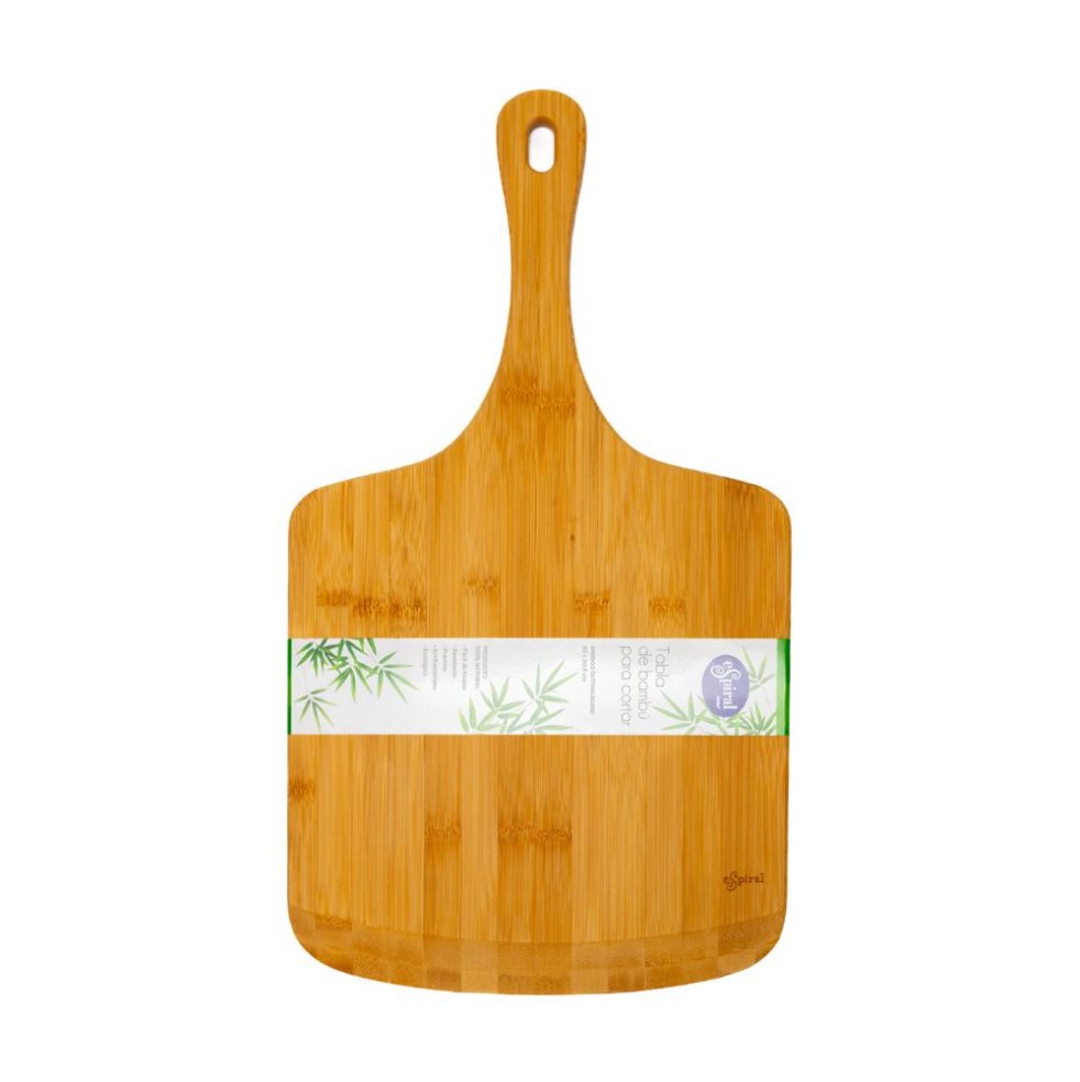 Tabla Para Cortar De Bamboo De Grano Ancho-Pizza ESPIRAL Caja x 1 Tabla Para Cortar De Bamboo De Grano Ancho-Pizza ESPIRAL Caja x 1