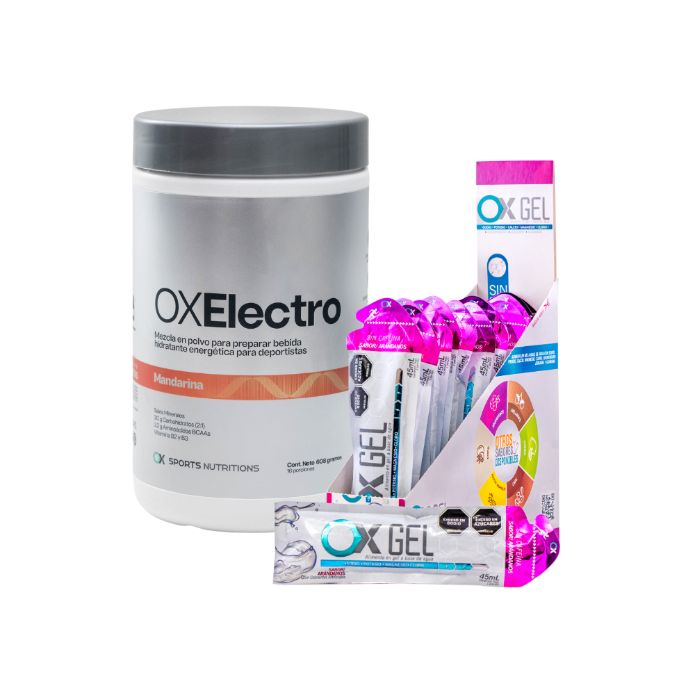 Combo Energía Hidratante Ox Electro Mandarina + Ox Gel Arandanos sin Cafeina Ox Sports Nutrition Envase plástico x 1 Combo Energía Hidratante Ox Electro Mandarina + Ox Gel Arandanos sin Cafeina Ox Sports Nutrition Envase plástico x 1