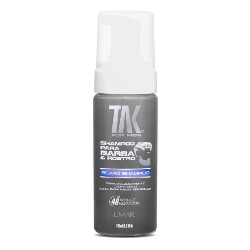 SHAMPO PARA BARBA Y ROSTRO 150 TACFORMEN 150ml x 1 El shampoo para barba y rostro de TAC For MEN está formulado para lavar la barba, el bigote y la piel que se encuentra debajo, restaurando los lípidos naturales producidos por los folículos, evitando 