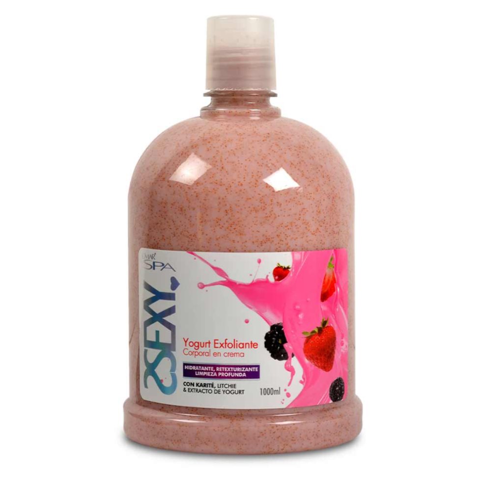 YOGURTH EXFOLIANTE CORPORAL BERRY LOVE (ROSADO) 1000g L´MAR SPA 1000 x 1