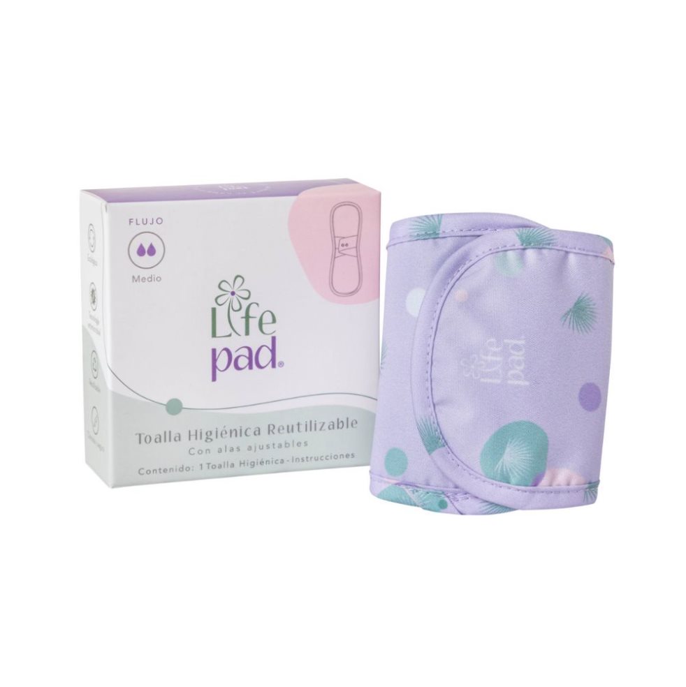 Toalla Reutilizable LifePadx1 Caja - 1 unidad LifeCup Caja x 1 unidad x 1 und LifePad es una toalla higiénica reutilizable con alas ajustables, está confeccionada con los más altos estándares de calidad. Es delgada, anatómica y suave gracias a su diseño único y a su capa 100% d