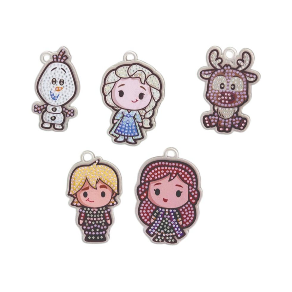Kit Llaveros Pinta con Diamantes Frozen x 5 Bodega Ilusión Disney CAJA x 1