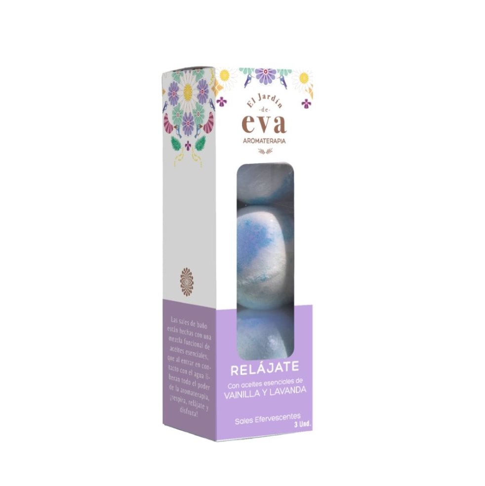 Sales Exfoliantes Efervescentes El Jardín De Eva Relájate X 3 Unidades El Jardín De Eva Caja X 1