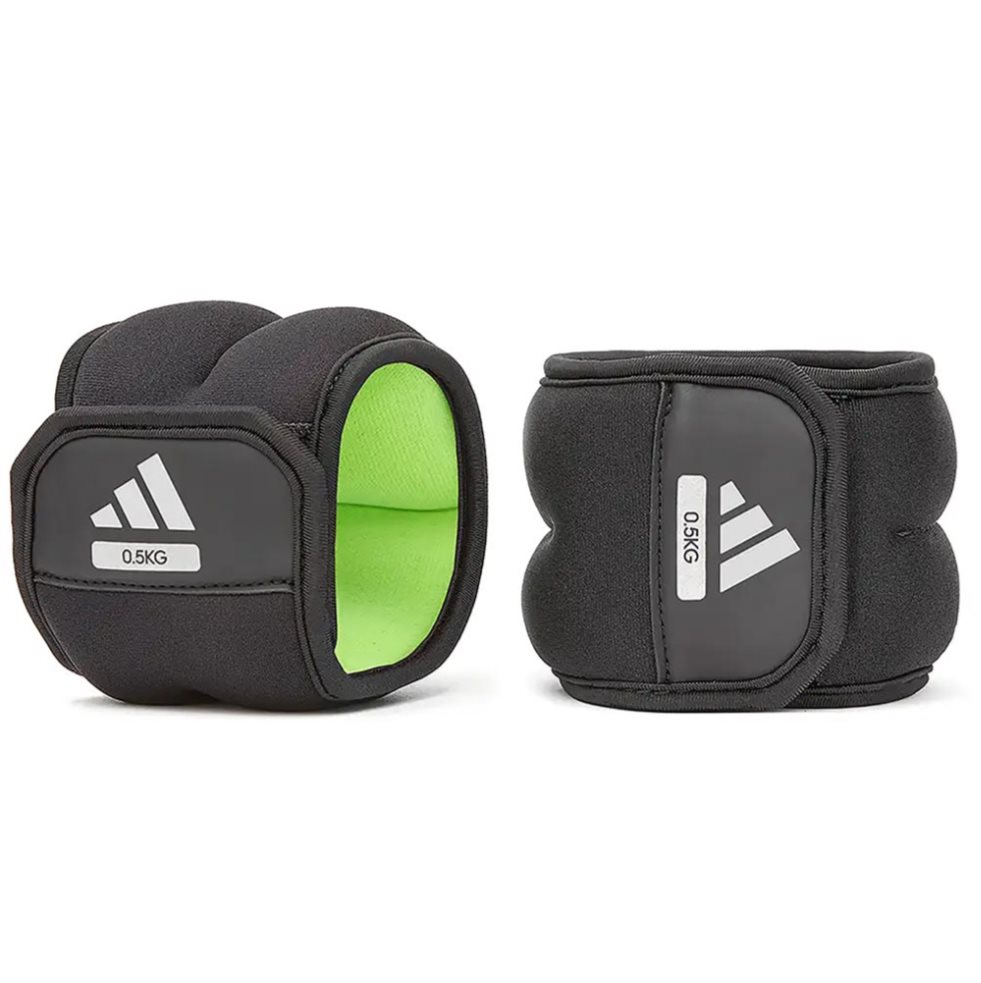 MuñequeraTobillera ADIDAS 0,5 Kg ADIDAS Individual x 1 ĦPotencia cada entrenamiento con las muñequeras y tobilleras de peso Adidas de 0,5 Kg! Con un diseño que se adapta perfectamente a tus muñecas y tobillos, su distribución equilibrada y cierre de velcr
