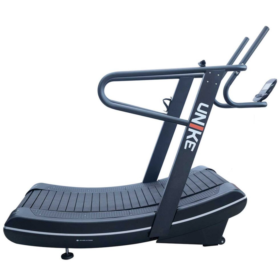 TROTADORA CURVA UNIKE E 18 UNIKE Individual x 1 La trotadora curva de unike E18 esta diseñada para atletas profesionales y deportistas avanzados, te permite tener un control completo sobre su entrenamiento, el diseño puramente manual proporciona mo