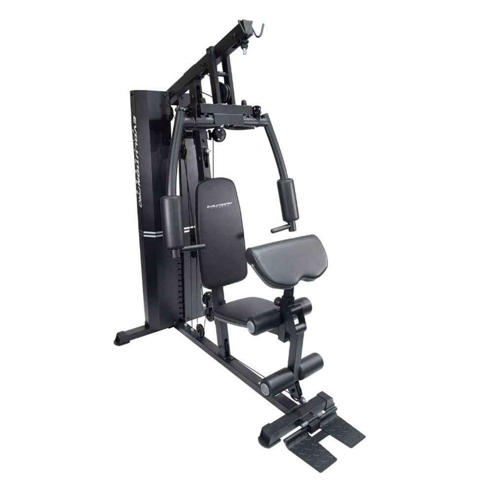 MULTIGIMNASIO EVOLUTION 1500 EVOLUTION FITNESS Individual x 1 El multigimnasio EVOLUTION 1500 de línea profesional te impulsará a romper barreras, diseñado para que con su estructura de alta resistencia rompas tus propios límites, incluye diferentes agarres con 