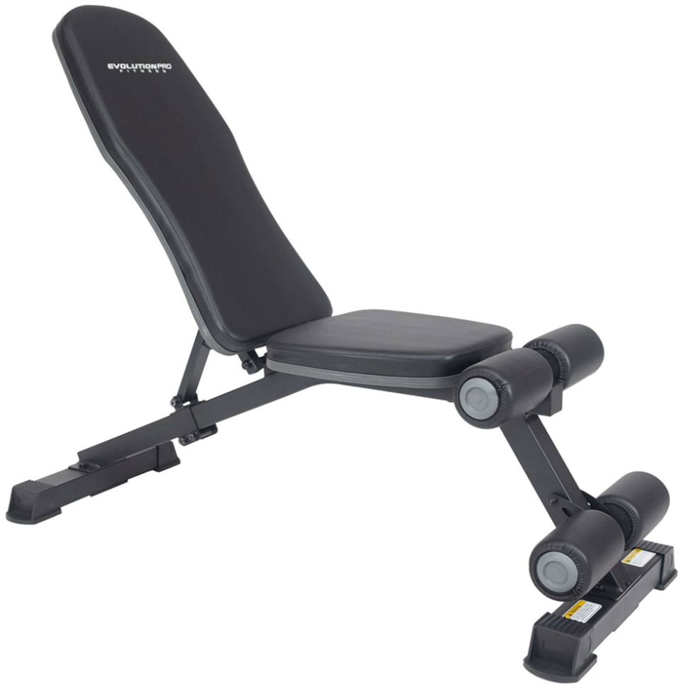 BANCA MULTIPOSICIÓN EVOLUTION 395 EVOLUTION FITNESS Individual x 1 Con el banco ajustable Evo 395 de Evolution Fitness descubra cómo obtener un entrenamiento completo para todo su cuerpo esta increíble herramienta de ejercicio, con su estructura metálica, le brinda u