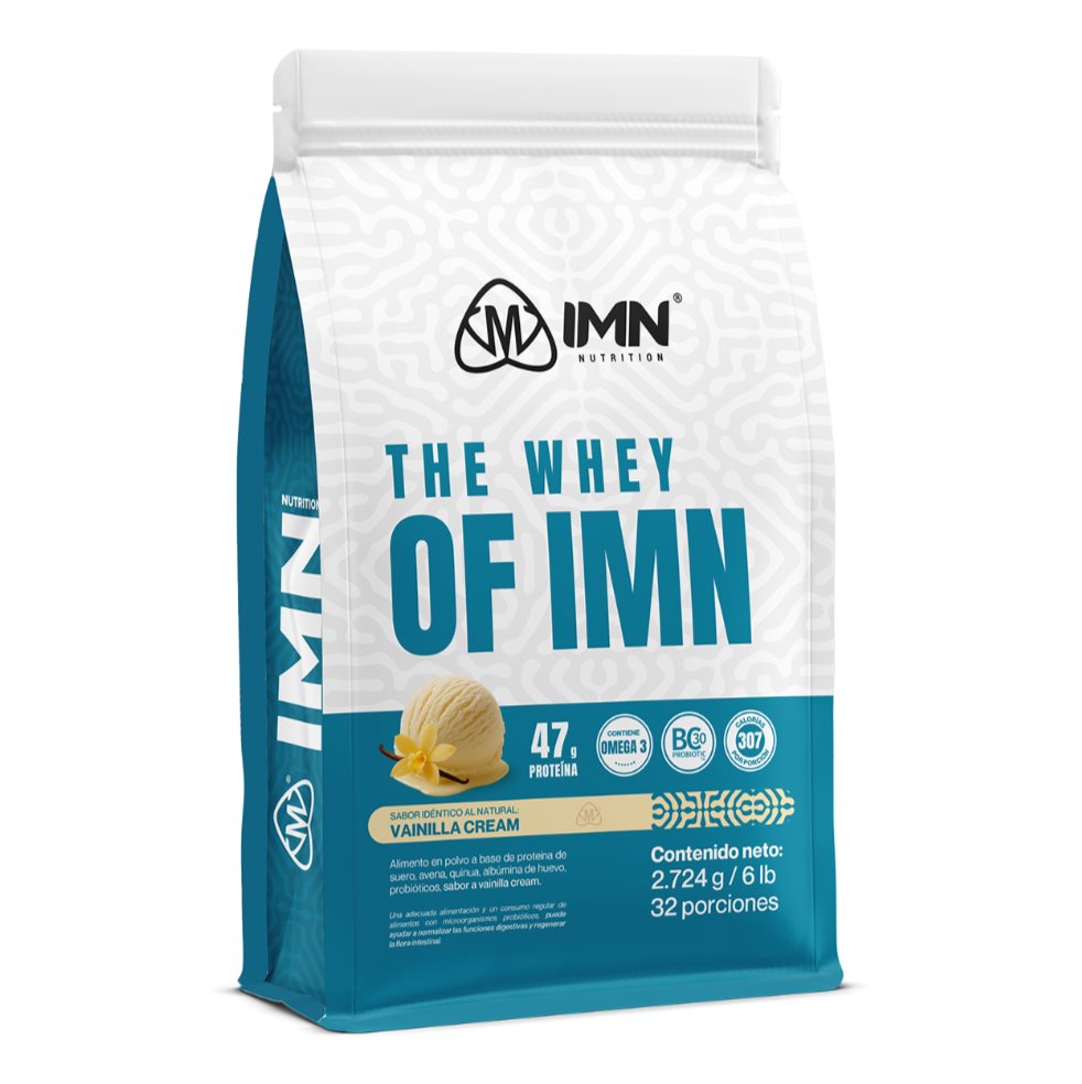 The Whey Of IMN Proteina 6lb vainilla IMN NUTRITION BOLSA x 6LB The Whey OF IMN es un alimento en polvo a base de proteína aislada al 90%, con proteína concentrada de suero al 80%, avena, quinua y albumina de huevo. Con sabores a: vainilla cream.
Endulzado con st