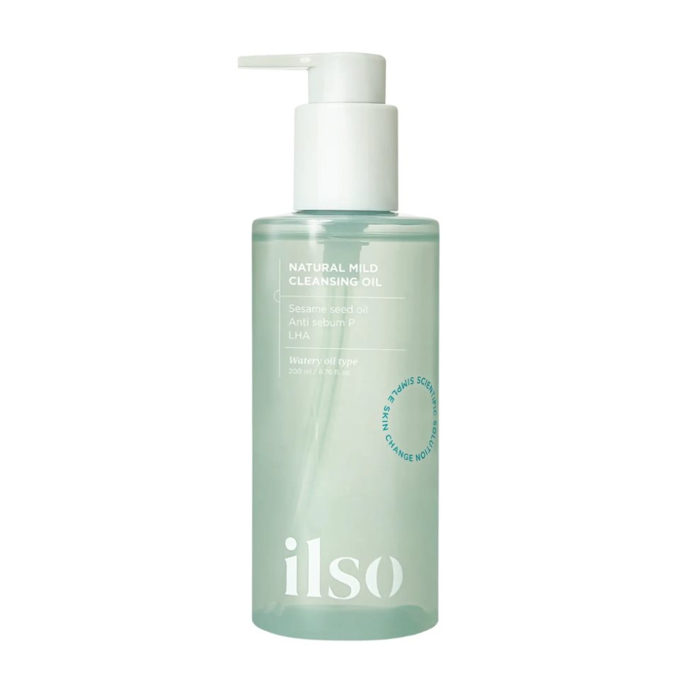 Ilso Natural Mild Cleansing Oil  Aceite limpiador facial ILSO Botella de aceite de limpieza facial con aplicador x 1 