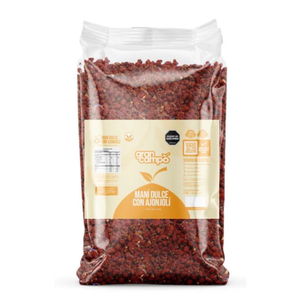Maní Dulce con Ajonjolí Gran Campo Bolsa 1000gr Gran Campo Bolsa x 1000 gr 
