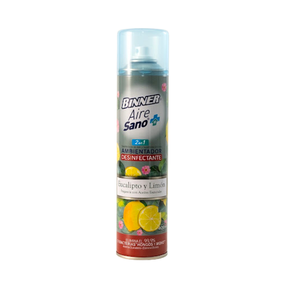 Ambientador desinfectante 2 en 1  aire Sano aerosol Binner Aerosol x 1