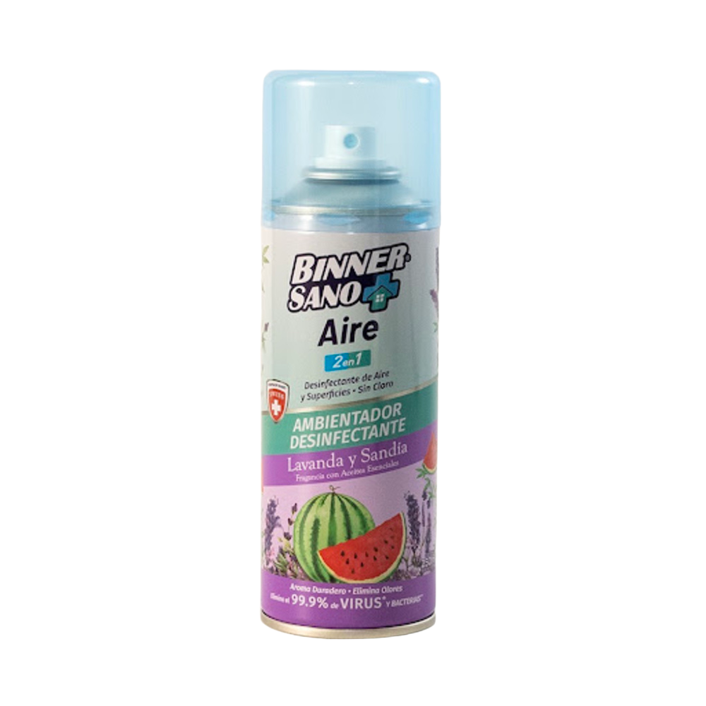 Ambientador desinfectante 2 en 1  aire sano Aerosol Binner Aerosol x 1