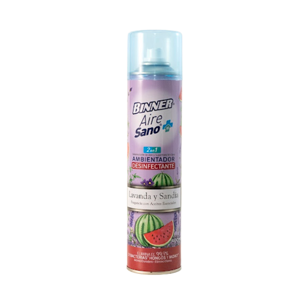Ambientador desinfectante 2 en 1  aire sano aerosol Binner Aerosol x 1