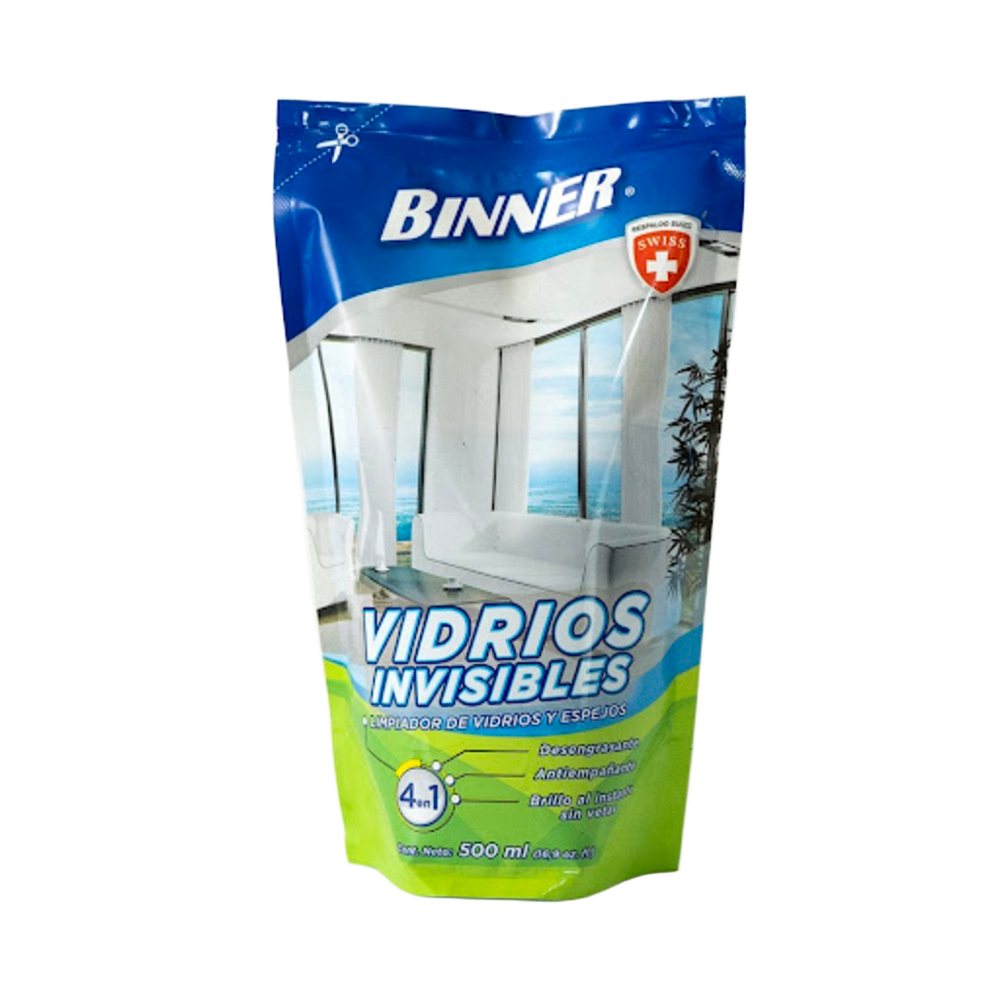 Limpiador  para vidrios y espejos  Binner Frasco x 1