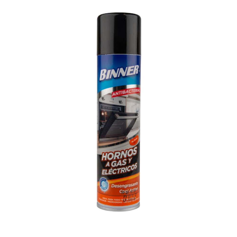Desengrasante  para hornos a gas y eléctricos Aerosol  Binner Frasco x 1
