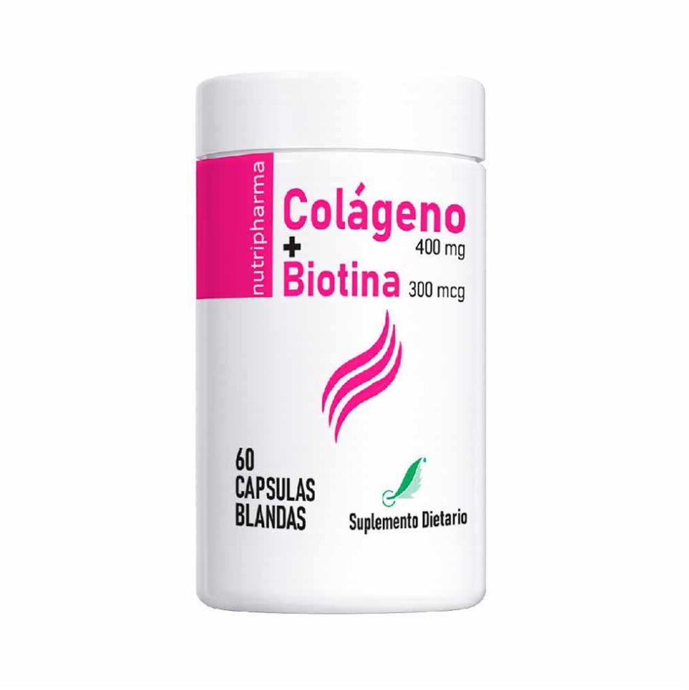 Capsulas blandas de rápida absorción de Colageno 400mg + Biotina 300 mcg Ffi Group Capsula Blanda x 1 Capsulas blandas de rápida absorción de Colageno 400mg + Biotina 300 mcg Ffi Group Capsula Blanda x 1
