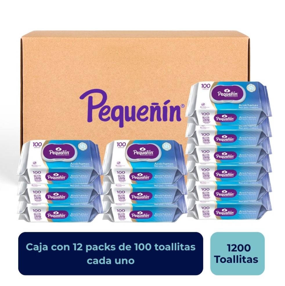 Pañitos Húmedos Pequeñin Acolchamax 100 und. Pequeñin Caja  x 12 