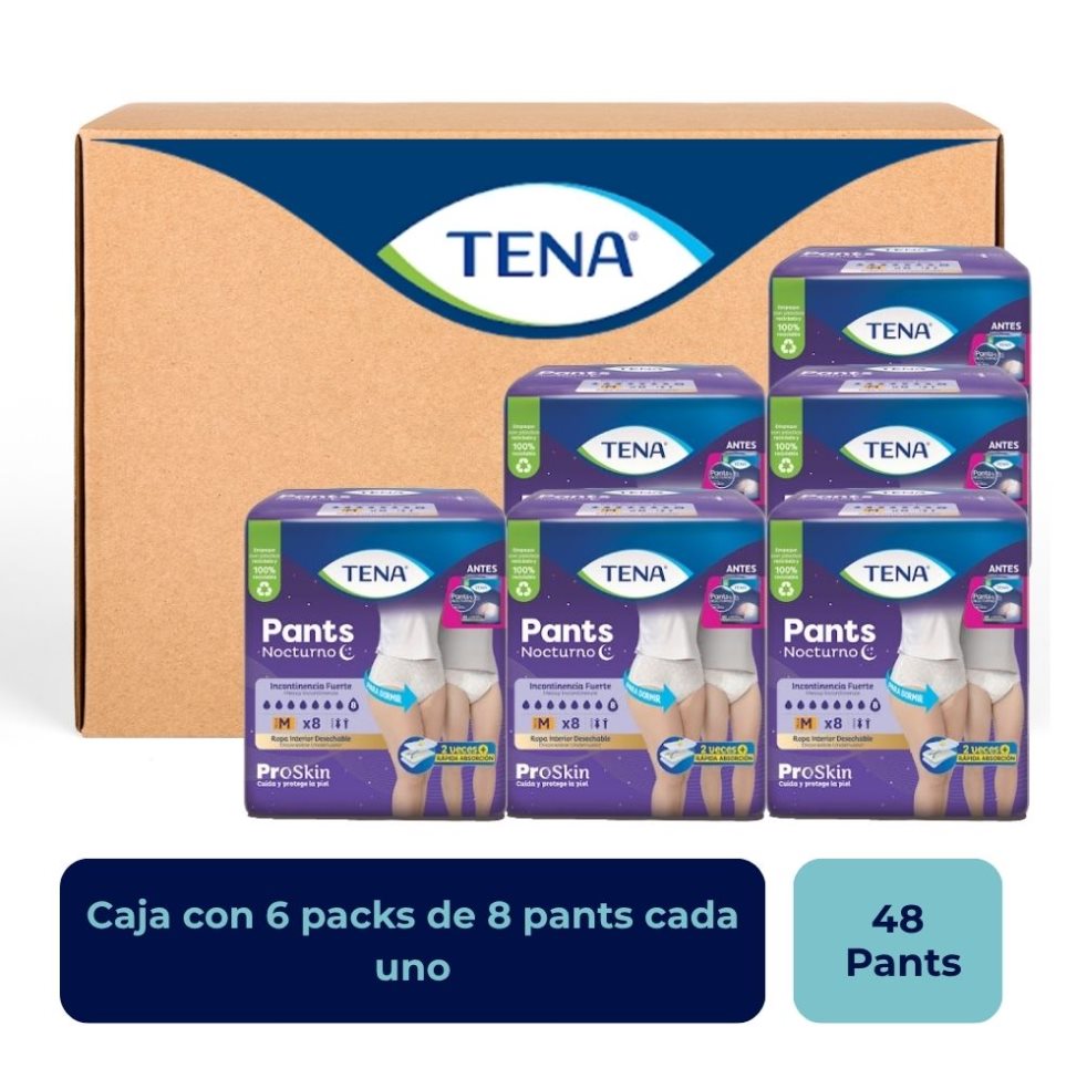 Tena Pants Nocturno Talla M pack x 6 Tena Caja x 6