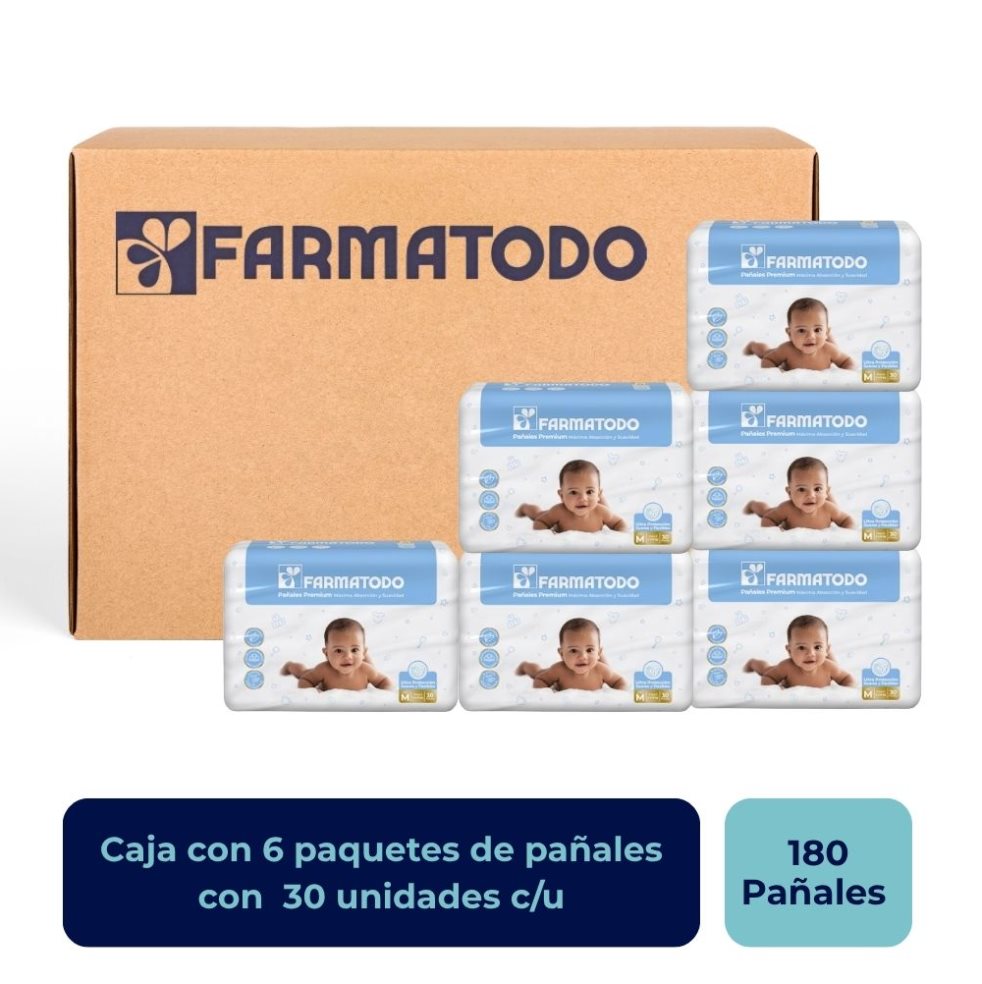Pañal Farmatodo Premium Etapa 2 Talla M X 30 Und. Farmatodo Caja x 6 Pañal Farmatodo Premium Etapa 2 Talla M X 30 Und. Farmatodo Caja x 6