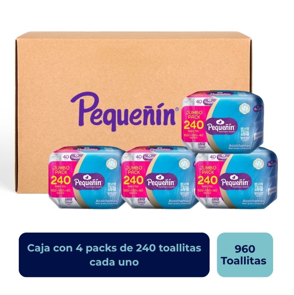 Toallitas Húmedas Acolchamax Jumbo Pack 240 und. Pequeñin Caja x 4 Toallitas Húmedas Acolchamax Jumbo Pack 240 und. Pequeñin Caja x 4