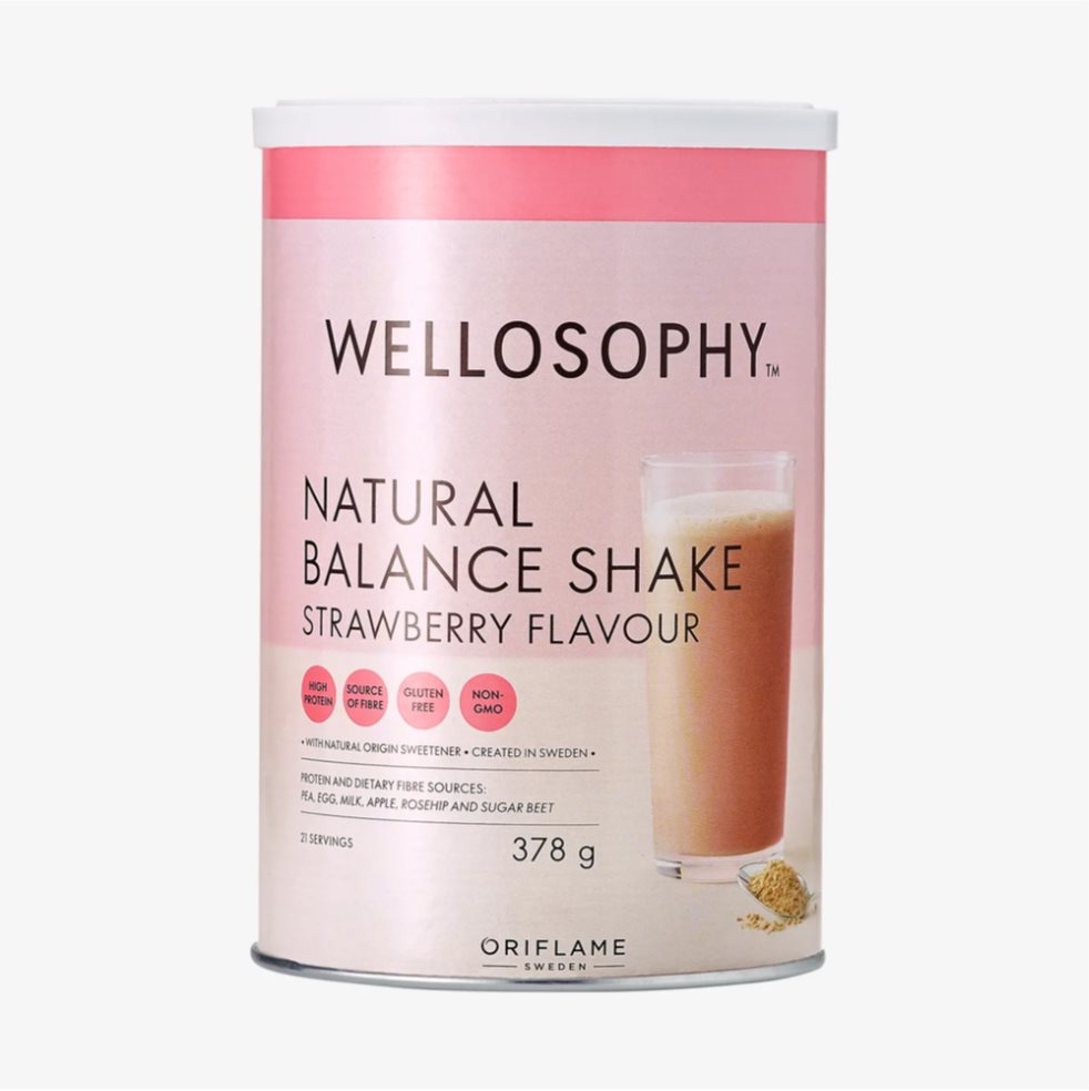 Alimento Batido Natural en Polvo Sabor Fresa Wellness by Oriflame Caja x 378 g Wellness By Oriflame envase cilindrico x 378g Alimento Batido Natural en Polvo Sabor Fresa Wellness by Oriflame Caja x 378 g Wellness By Oriflame envase cilindrico x 378g