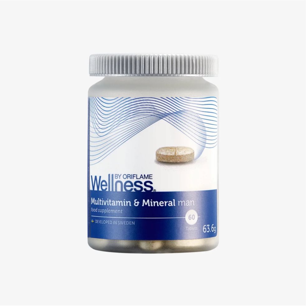Suplemento Dietario Wellosophy Multivitaminas y Minerales Hombre Frasco x 60 Cápsulas Wellosophy por Oriflame Frasco x 60 Suplemento Dietario Wellosophy Multivitaminas y Minerales Hombre Frasco x 60 Cápsulas Wellosophy por Oriflame Frasco x 60