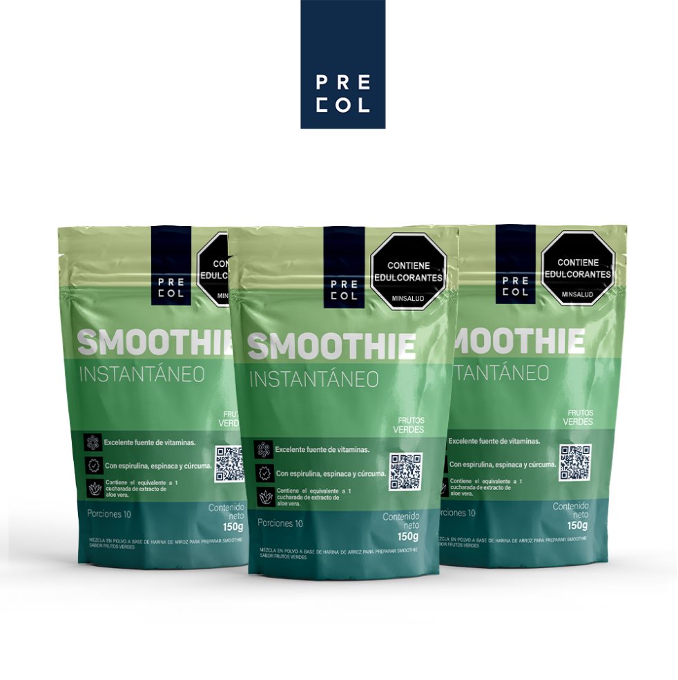 Smoothie + Precol + Frutos Verdes + 150 g + Pack 3 und PRECOL 150gr cada unidad  x 3 UND undefined