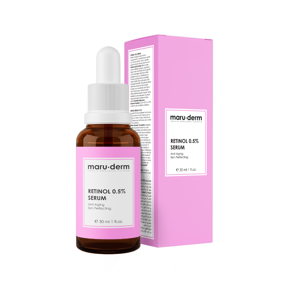 SUERO DE RETINOL AL 0,5 % 30 ML MARUDERM 30 ML x 30 ML Sérum Intensivo Antiedad con Retinol al 0,5% y gracias a la Ceramida y Complejo de Aceites Botánicos ayuda a que la piel luzca más suave y radiante.