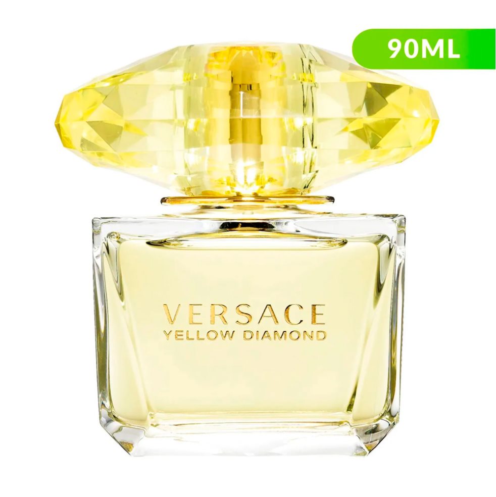 Perfume Mujer Versace Yellow Diamond 90 ml EDT VERSACE BOTELLA x ML Yellow Diamond de Versace es una fragancia Floral para mujeres, lanzada en 2011. Sus notas de salida incluyen limón de Amalfi, pera, bergamota y neroli; en el corazón destacan mimosa, fresia, nenúfar