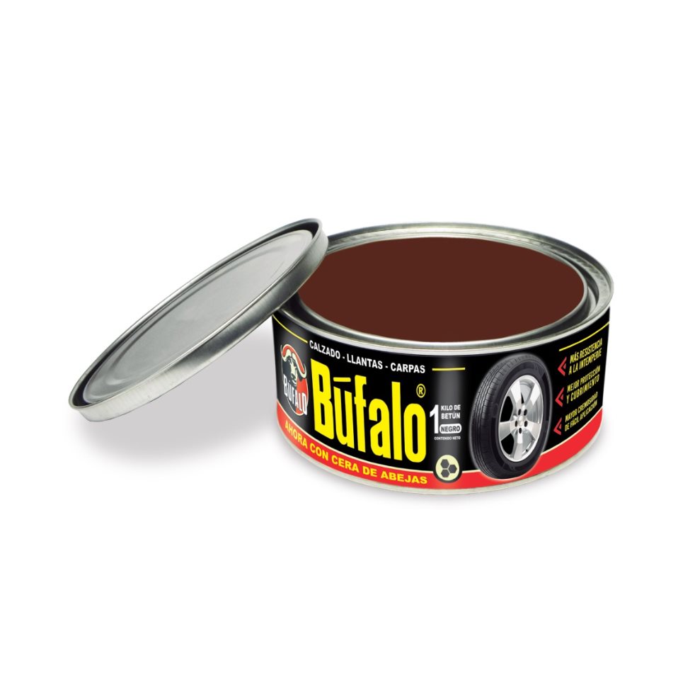 Betún Kilo Marrón X 1000Gr BÚFALO Lata x 1 Und