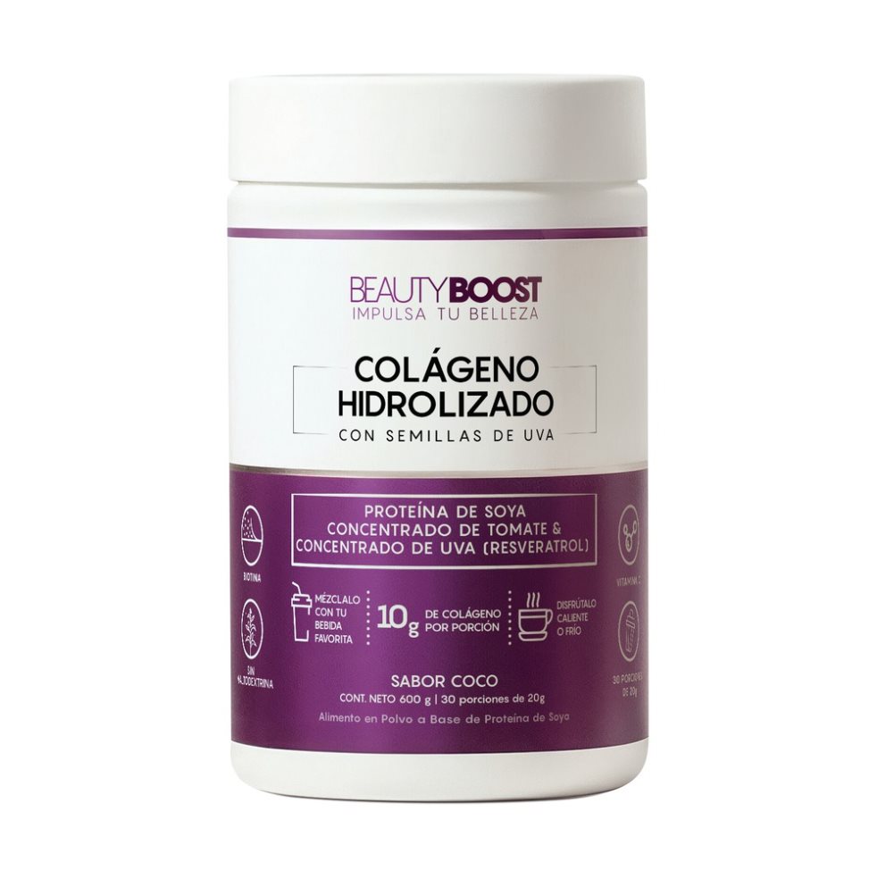 Colágeno hidrolizado con resveratrol sin edulcorantes - sabor a coco VITASEI BEAUTYBOOST Frasco x 1g Colágeno hidrolizado con resveratrol sin edulcorantes - sabor a coco VITASEI BEAUTYBOOST Frasco x 1g