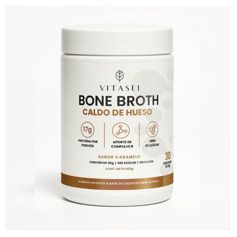 Proteína de caldo de hueso, 600 gramos, sabor a caramelo VITASEI BEAUTYBOOST Frasco x 1g Proteína de caldo de hueso, 600 gramos, sabor a caramelo VITASEI BEAUTYBOOST Frasco x 1g
