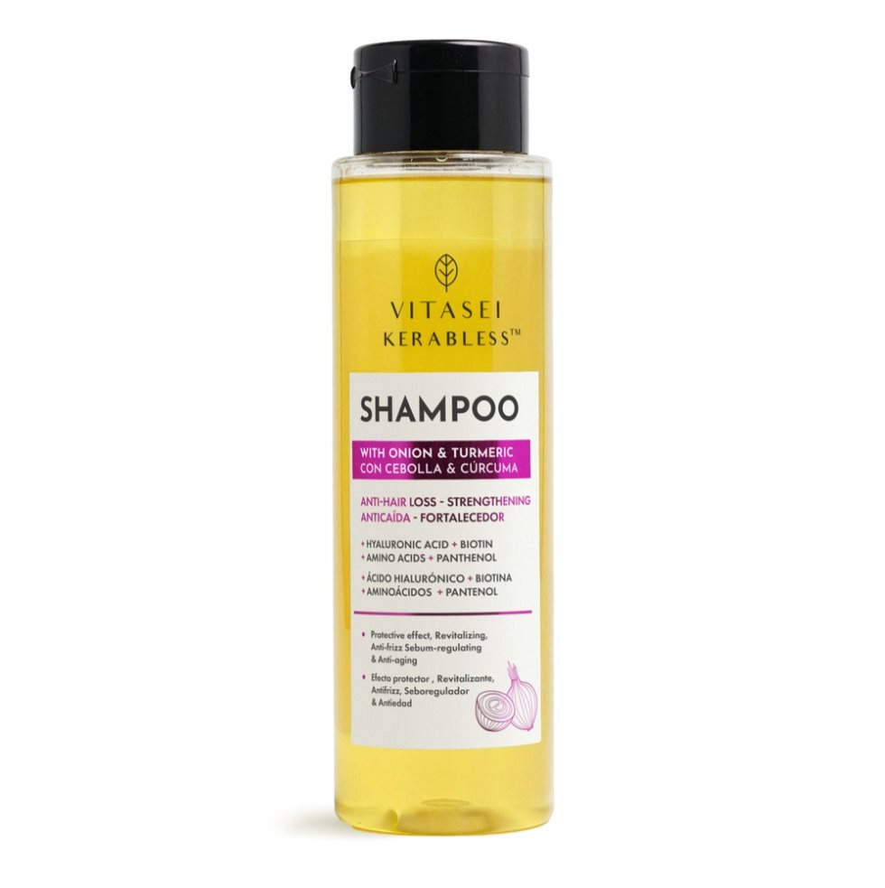 Shampoo De Cebolla Con Cúrcuma Y Ácido Hialurónico 450ml VITASEI BEAUTYBOOST Frasco x 1 Shampoo De Cebolla Con Cúrcuma Y Ácido Hialurónico 450ml VITASEI BEAUTYBOOST Frasco x 1