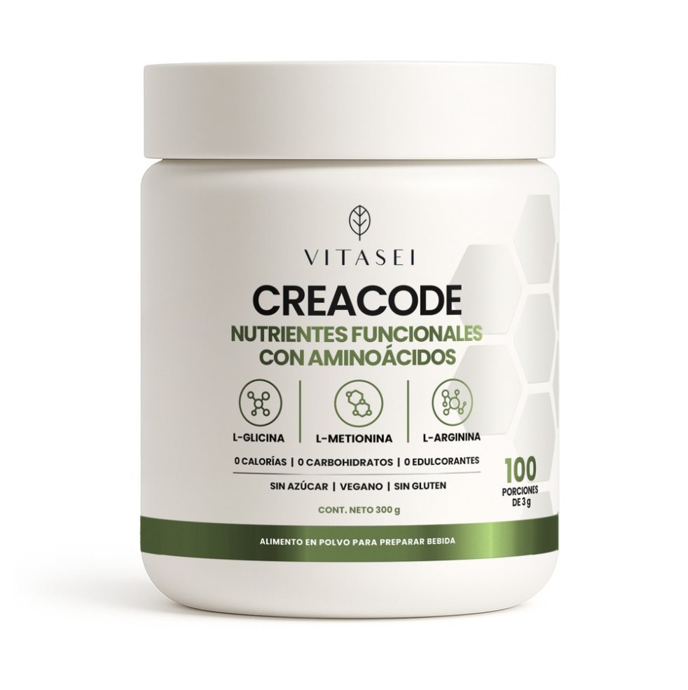 CREACODE – Creatina Monohidratada con aminoácidos | Fórmula limpia VITASEI BEAUTYBOOST Frasco x 1g