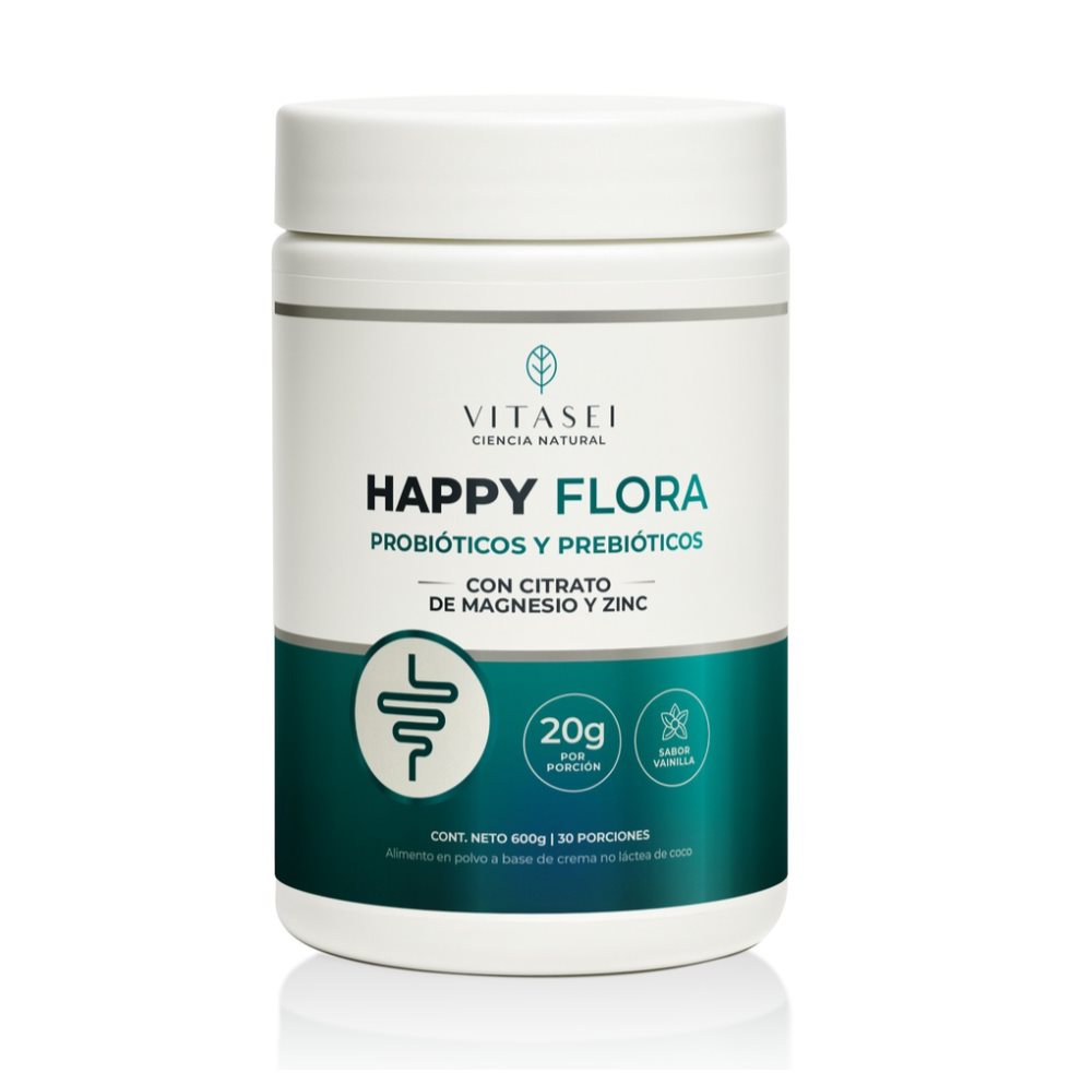 Happy Flora Probióticos, Prebióticos, Magnesio Y Zinc 600g VITASEI BEAUTYBOOST Frasco x 1 Happy Flora Probióticos, Prebióticos, Magnesio Y Zinc 600g VITASEI BEAUTYBOOST Frasco x 1