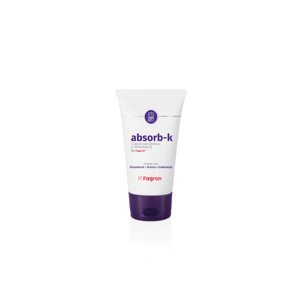 Crema Fagron Absorb-k Con Arnica y Vitamina K Tubo 45 G ABSORB-K TUBO COLAPSIBLE x 45 G Contiene vitamina K que induce una mayor microcirculación cutánea, estimula la reestructuración de la dermis y acelera el tiempo de recuperación de la piel, para que luzca su aspecto saludable.