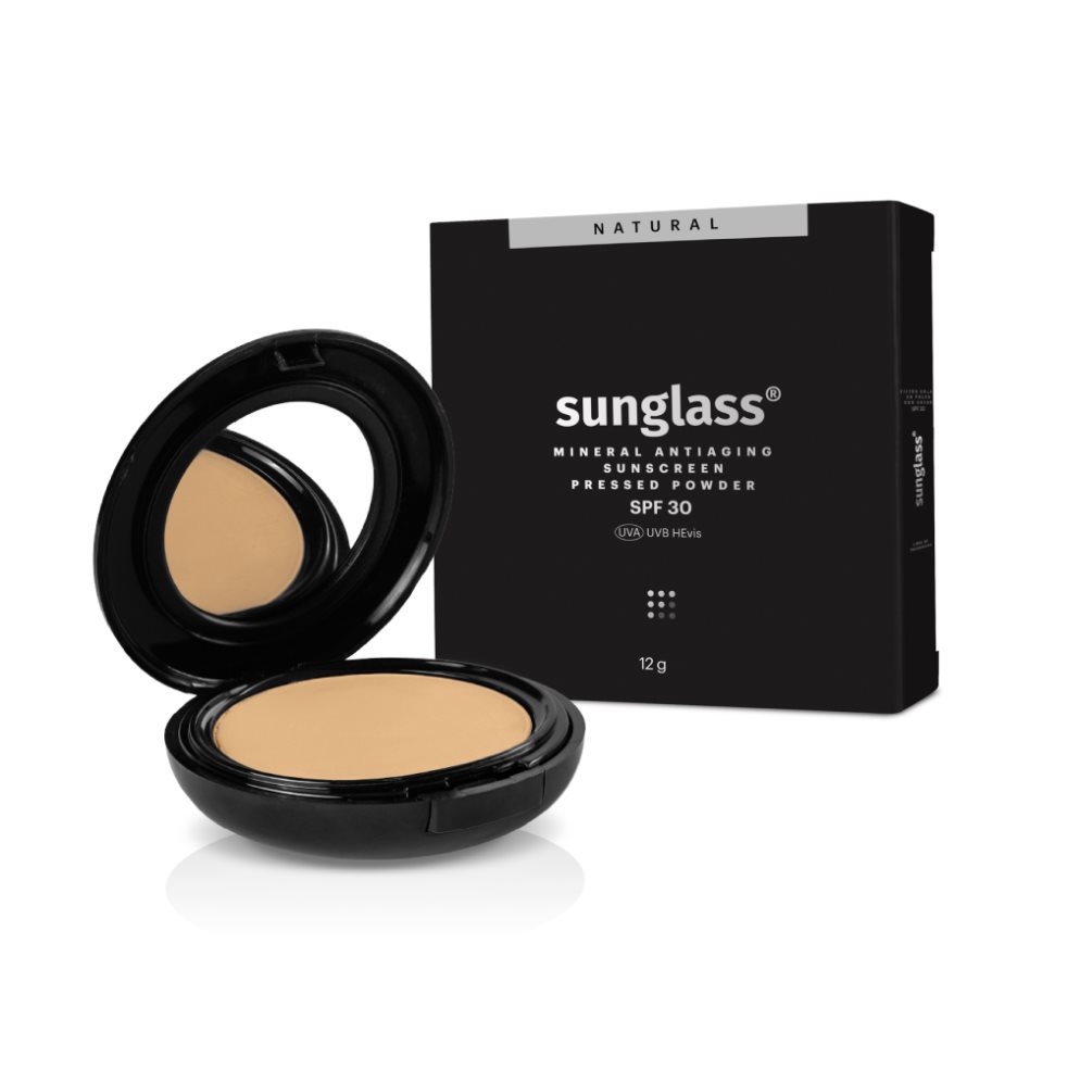 Filtros Solares en Polvo Fagron Sunglass natural SPF 50 Polvera 12 G SUNGLASS POLVERA x 12 G Es una novedosa fórmula, que además de brindar protección contra los efectos nocivos de la radiación UV ( UVA + UVB) contiene un moderno anti-edad que disminuye líneas de expresión y previene la apara