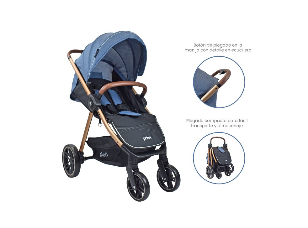COCHE BEBE PRIORI MAVERICK 4 AZUL PRIORI CAJA INDIVIDUAL x 1 